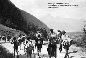 COLO JEUNE FRANCE 1950 la Salette, au retour